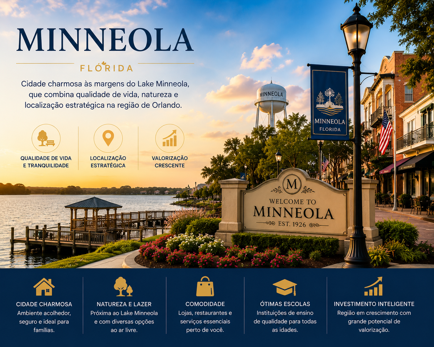 Casas em Orlando para comprar, alugar e investir nos Estados Unidos, Minneola.